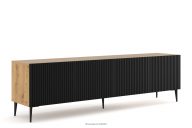 200cm RTV skrinka pre TV dub artisan/čierna