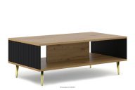 Konferenčný stolík na zlatých nohách dub artisan/čierna