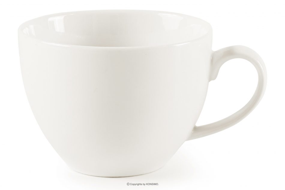 AD BELLA Šálka na kávu z tvrdého porcelánu ecru s podšálkou ecru - obrázok 2