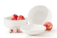 Hlboký tanier tvrdý porcelán 6 ks ecru