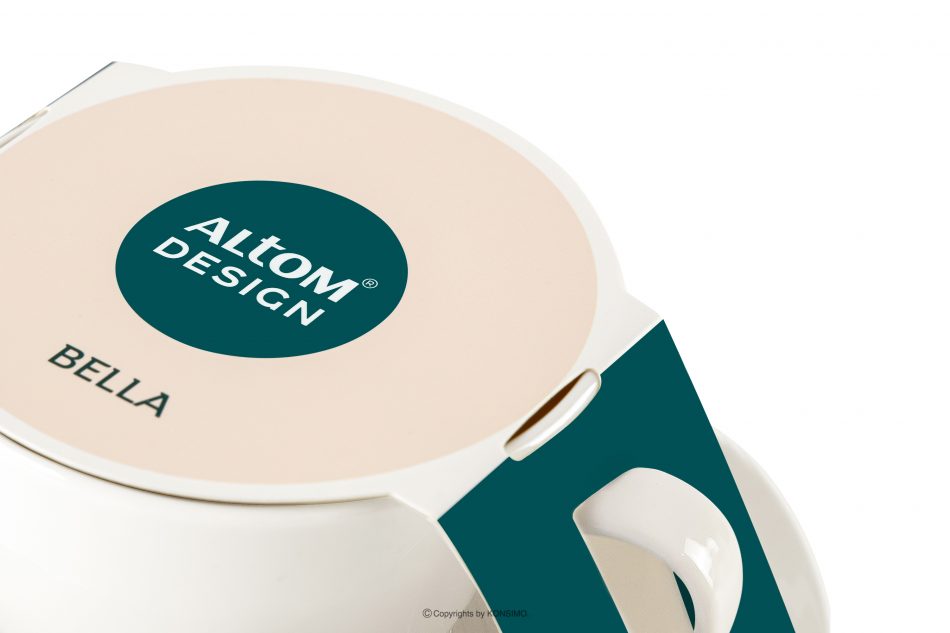 AD BELLA Šálka na kávu s podšálkou tvrdý porcelán 6 ks ecru ecru - obrázok 8