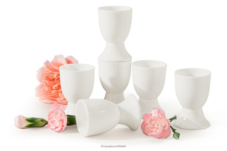 AD BELLA Šálka na vajcia tvrdý porcelán 6 ks ecru ecru - obrázok 0