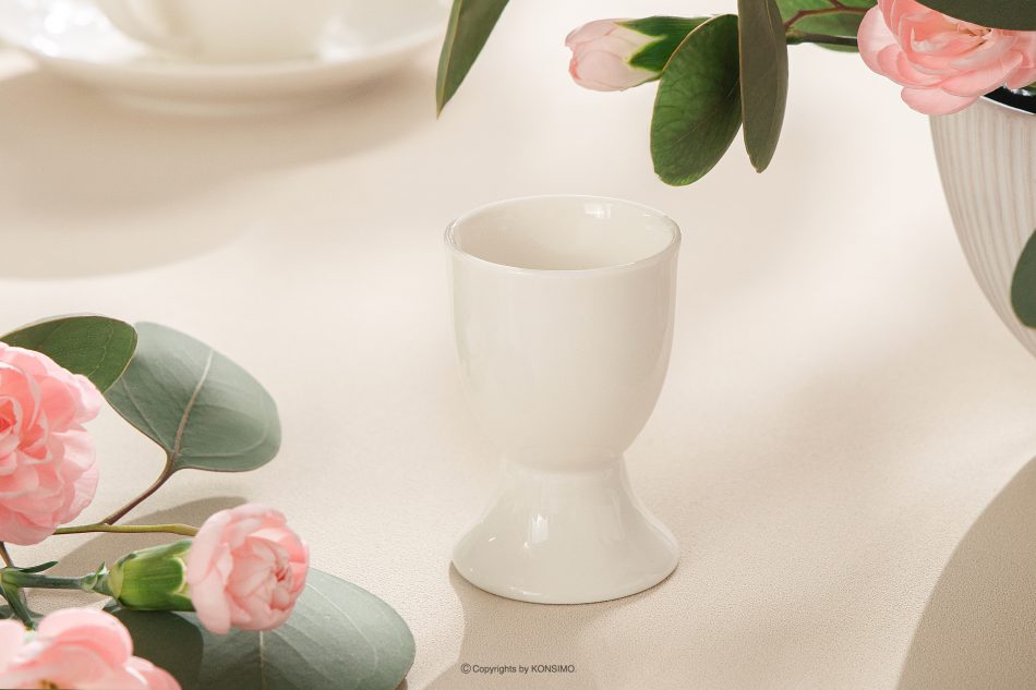 AD BELLA Šálka na vajcia tvrdý porcelán 6 ks ecru ecru - obrázok 5