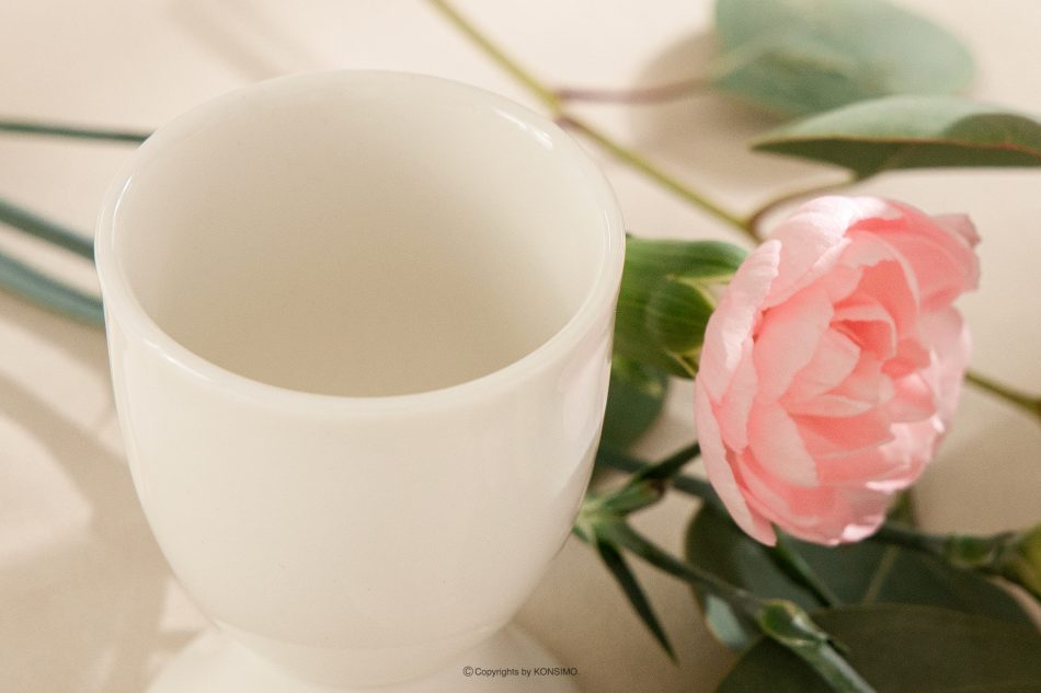 AD BELLA Šálka na vajcia tvrdý porcelán 6 ks ecru ecru - obrázok 6