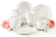 Kávová súprava tvrdý porcelán 6 osôb (19 ks) ecru