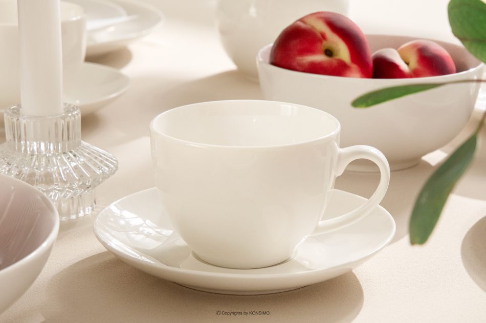 AD BELLA Jedálenská a kávová súprava z tvrdého porcelánu 6 osôb, tvrdý porcelán (30 ks) ecru ecru - obrázok 15