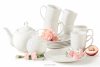 AD BELLA Čajová súprava z tvrdého porcelánu 6 osôb (14 ks) ecru ecru - obrázok 1
