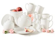 Raňajková súprava z tvrdého porcelánu 6 osôb (26 ks)  ecru
