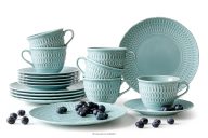 Porcelánová súprava na kávu 6 osob (18 ks) námornícka azúrová