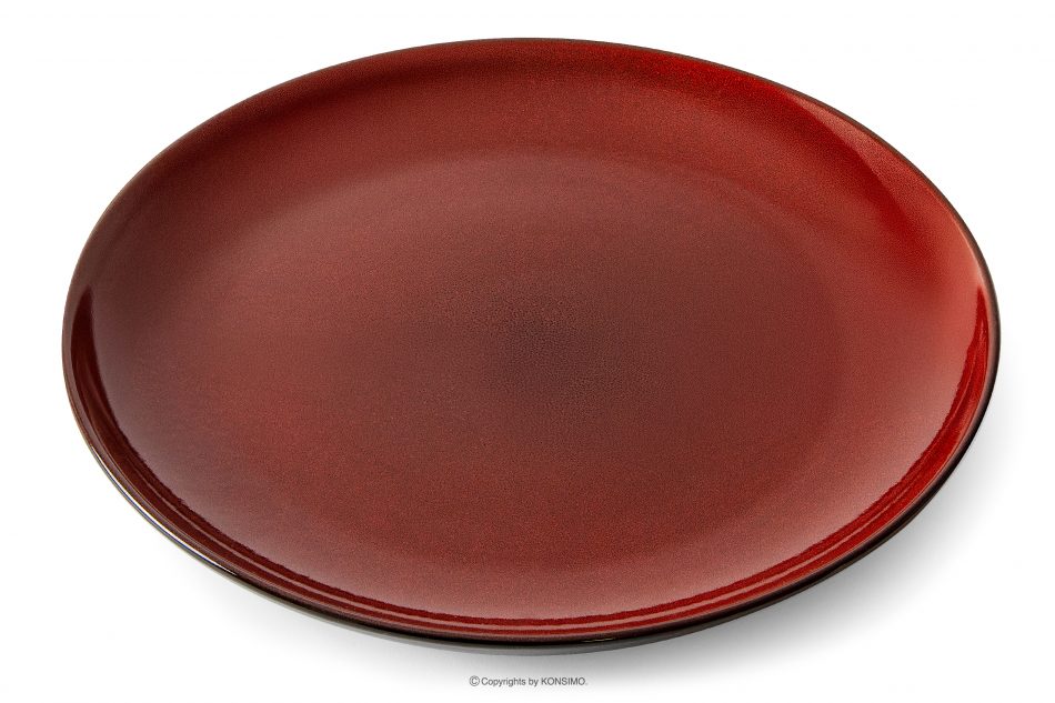 GAMBIA Jedálenský tanier keramická / reaktívna glazúra červený/čierny lesk 6 ks. červený/čierny lesk - obrázok 3