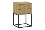 Nočný stolík so zásuvkami moderný dub artisan