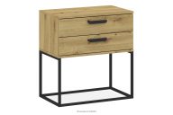 Veľký moderný nočný stolík so zásuvkami dub artisan