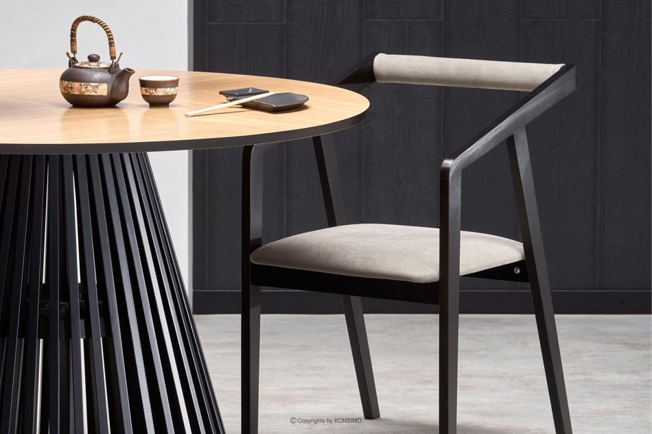 SOMA Okrúhly stôl v štýle Loft 120 cm na jednej nohe dub/čierna - obrázok 8