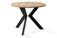 Okrúhly konferenčný stolík artisan dub/čierna artisan dub/čierna
