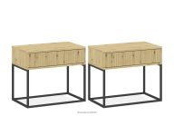 Veľký nočný stolík so zásuvkou moderný dub artisan 2ks