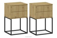Súprava nočných stolíkov so zásuvkami moderné dub artisan 2 ks