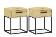Moderný nočný stolík so zásuvkami dub artisan 2ks