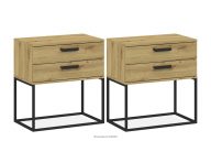 Veľký moderný nočný stolík so zásuvkami dub artisan 2ks