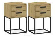 Moderný nočný stolík so zásuvkami dub artisan 2 ks