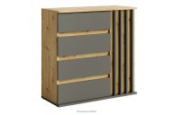 Komoda 80 cm dub artisan/šedá