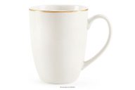 Hrnček tvrdý porcelán ecru/zlatá