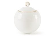 Cukornička tvrdý porcelán ecru/zlatá