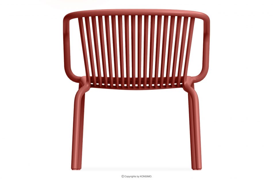 FICCARI Záhradné kreslo s podrúčkou polypropylén so sklenenými vláknami červená červený - obrázok 4