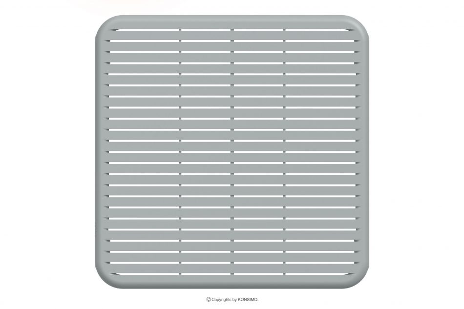 FICCARI Veľký záhradný stolík polypropylén so sklenenými vláknami sivá šedý - obrázok 3