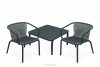 FICCARI Sada záhradného nábytku kreslá a konferenčný stolík antracitová farba antracitový - obrázok 1