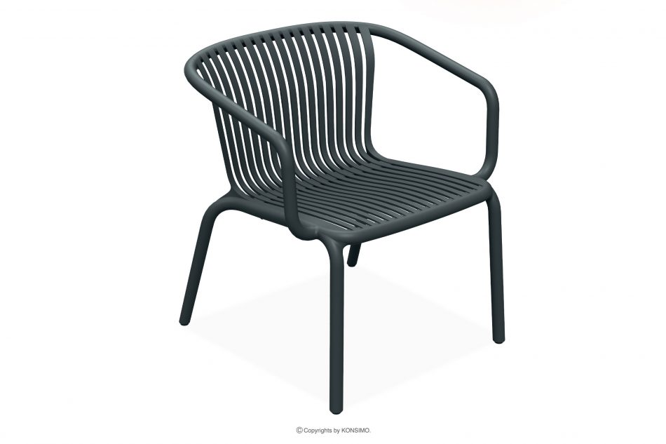 FICCARI Sada záhradného nábytku kreslá a konferenčný stolík antracitová farba antracitový - obrázok 2