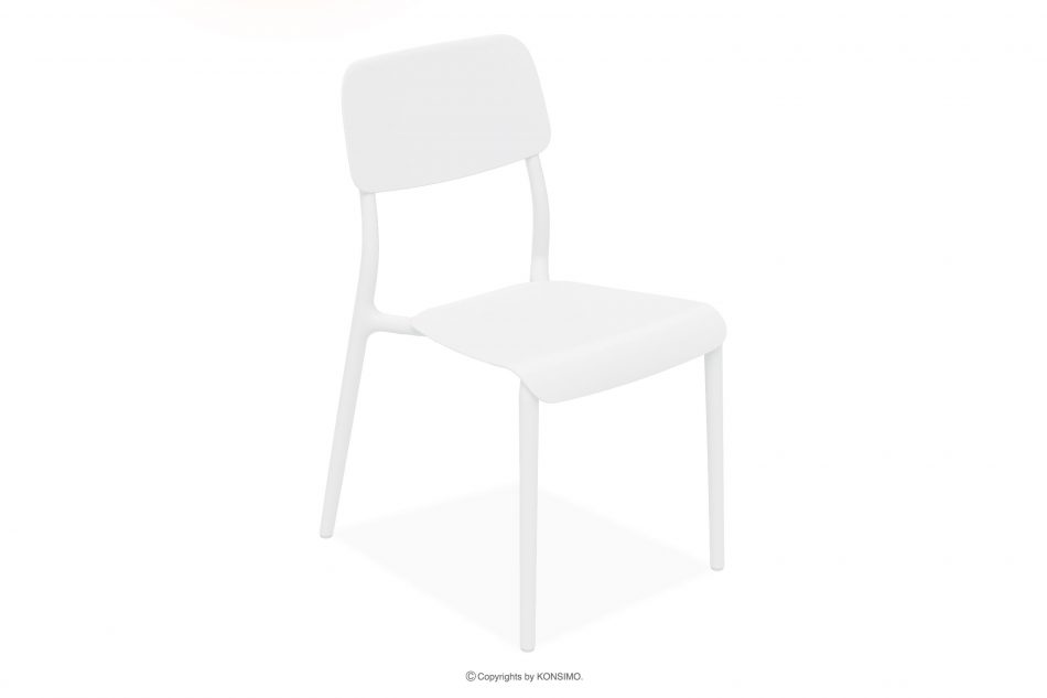 GALIO Záhradná stolička z ekologického materiálu biela biela - obrázok 0