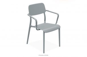 GALIO, https://konsimo.sk/kolekcie/galio/ Záhradná stolička s podrúčkami z ekologického materiálu sivá šedý - obrázok