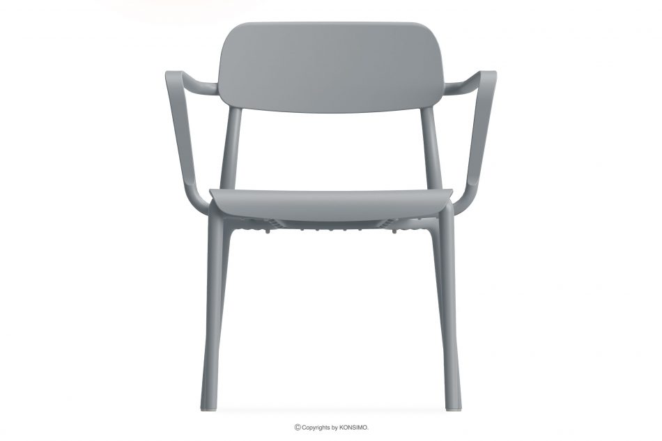 GALIO Záhradné kreslo z ekologického materiálu sivé šedý - obrázok 2