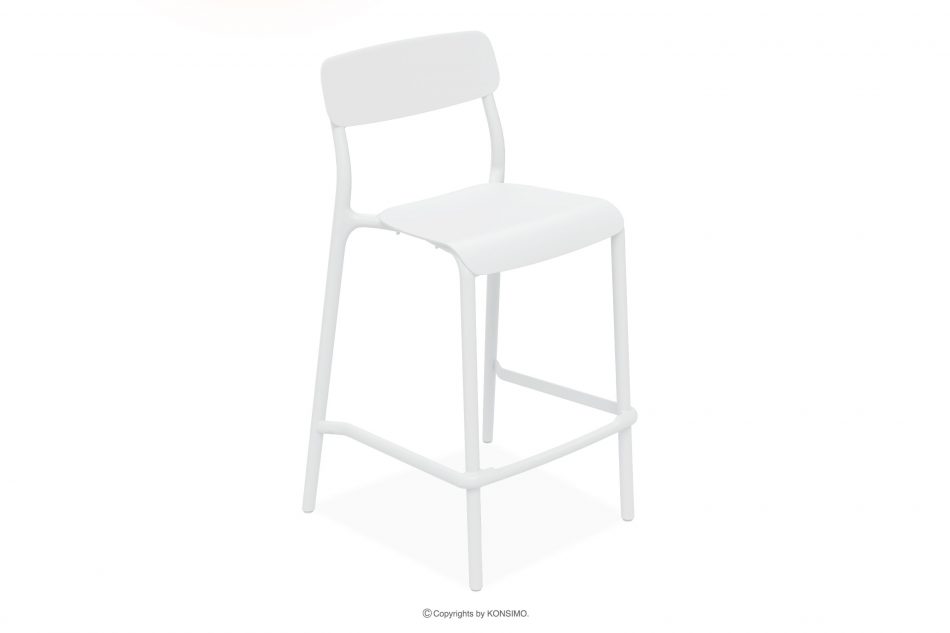 GALIO Záhradná stolička z ekologického materiálu biela biela - obrázok 0