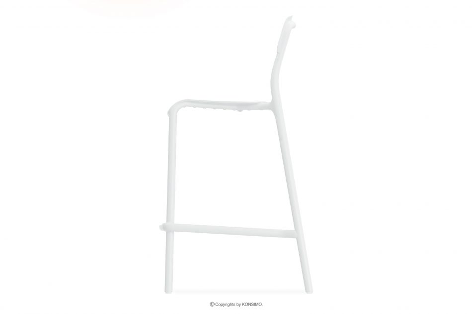 GALIO Záhradná stolička z ekologického materiálu biela biela - obrázok 3