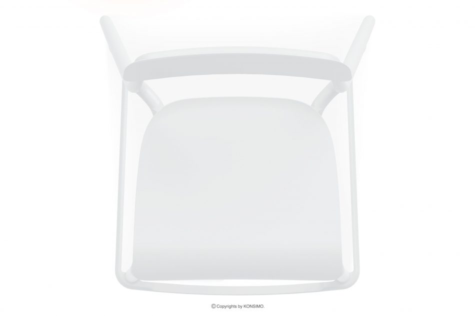 GALIO Záhradná stolička z ekologického materiálu biela biela - obrázok 5