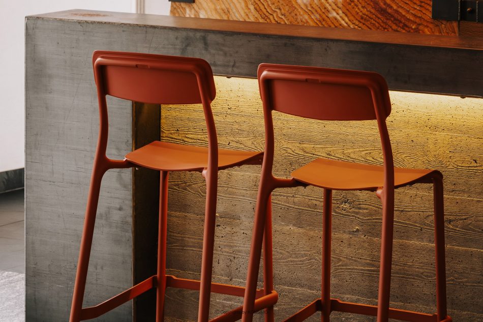 GALIO Záhradná stolička z ekologického materiálu oranžová oranžový - obrázok 1