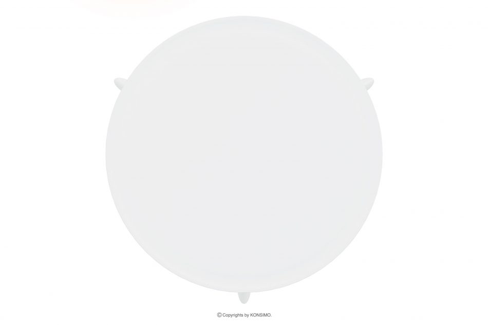 GALIO Kruhový záhradný stolík z ekologického plastu biely biela - obrázok 3