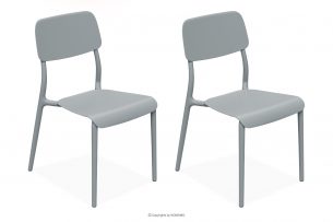GALIO, https://konsimo.sk/kolekcie/galio/ Záhradná stolička z ekologického plastu 2 ks sivá šedý - obrázok