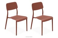 Záhradná stolička z ekologického plastu 2 ks oranžová