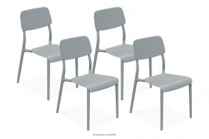 GALIO, https://konsimo.sk/kolekcie/galio/ Záhradná stolička z ekologického plastu 4 ks sivá šedý - obrázok