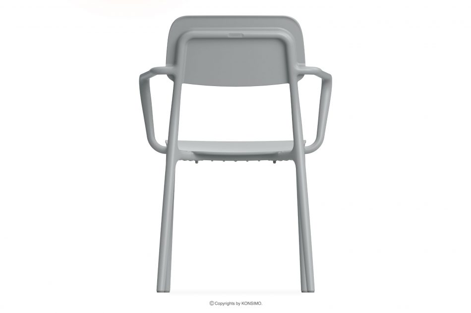GALIO Sada záhradného nábytku stoličky a stôl z ekologického materiálu 6 os. sivá šedý - obrázok 5