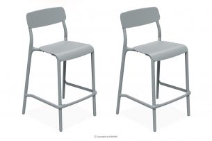 GALIO, https://konsimo.sk/kolekcie/galio/ Záhradný barový stolička z ekologického materiálu 2 ks sivá šedý - obrázok