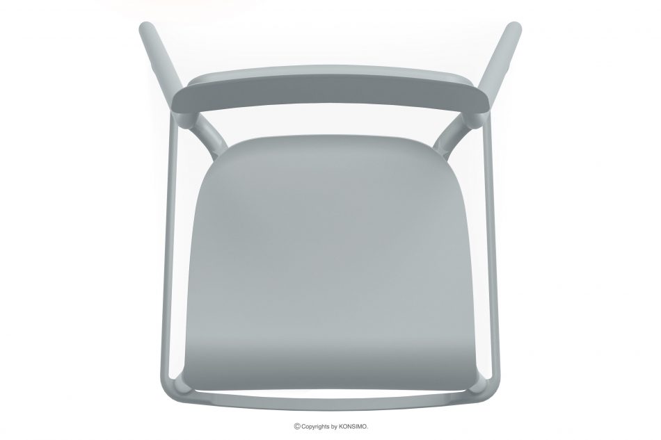 GALIO Záhradný barový stolička z ekologického materiálu 2 ks sivá šedý - obrázok 6