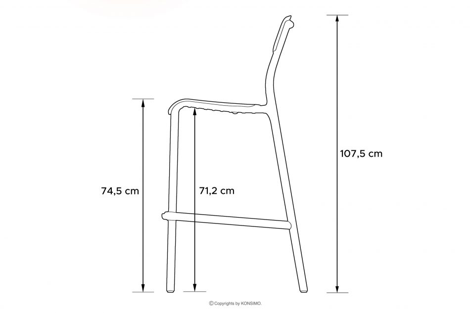 GALIO Záhradný barový stolička z ekologického materiálu 2 ks chladná hnedá chladná hnedá - obrázok 8
