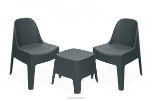 MALUS, https://konsimo.sk/kolekcie/malus/ Súprava záhradného nábytku moderný polypropylén 2 os. antracitová antracitový - obrázok