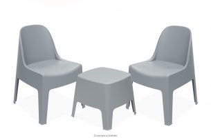 MALUS, https://konsimo.sk/kolekcie/malus/ Súprava záhradného nábytku moderná polypropylén 2 osoby šedá šedý - obrázok
