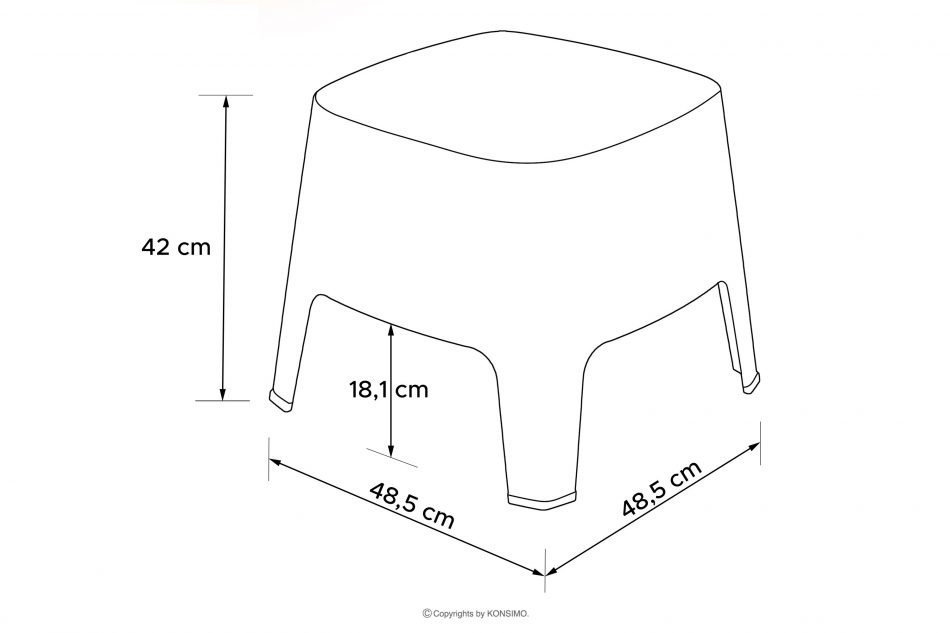 MALUS Moderný záhradný nábytok z polypropylénu pre 2 osoby biely biela - obrázok 14