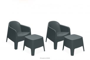 MALUS, https://konsimo.sk/kolekcie/malus/ Súprava záhradného nábytku moderný polypropylén antracitová antracitový - obrázok