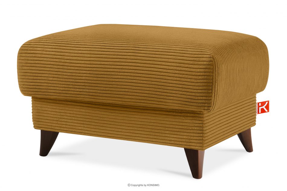 GUSTAVO II Puf do obývacej izby s úložným priestorom tkanina striž žltá žltá - obrázok 2